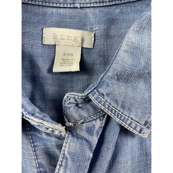 Hinge Romper Shorts Jumpsuit XXSmall Blue Jean‎ Denim Western Coastal Cowboy - Picture 4 of 7